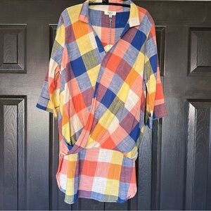 NWT Hayden 3/4 Sleeve Linen Blouse Size M